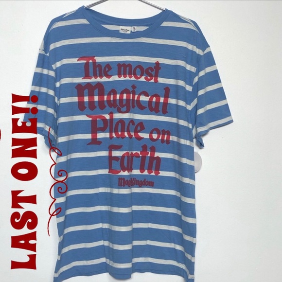 Disney Striped T-Shirt The Happiest Place on Earth - Picture 2 of 8